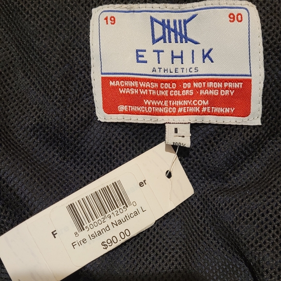 Ethik Fire Island Nautical Windbreaker Men's Size L - Picture 4 of 4